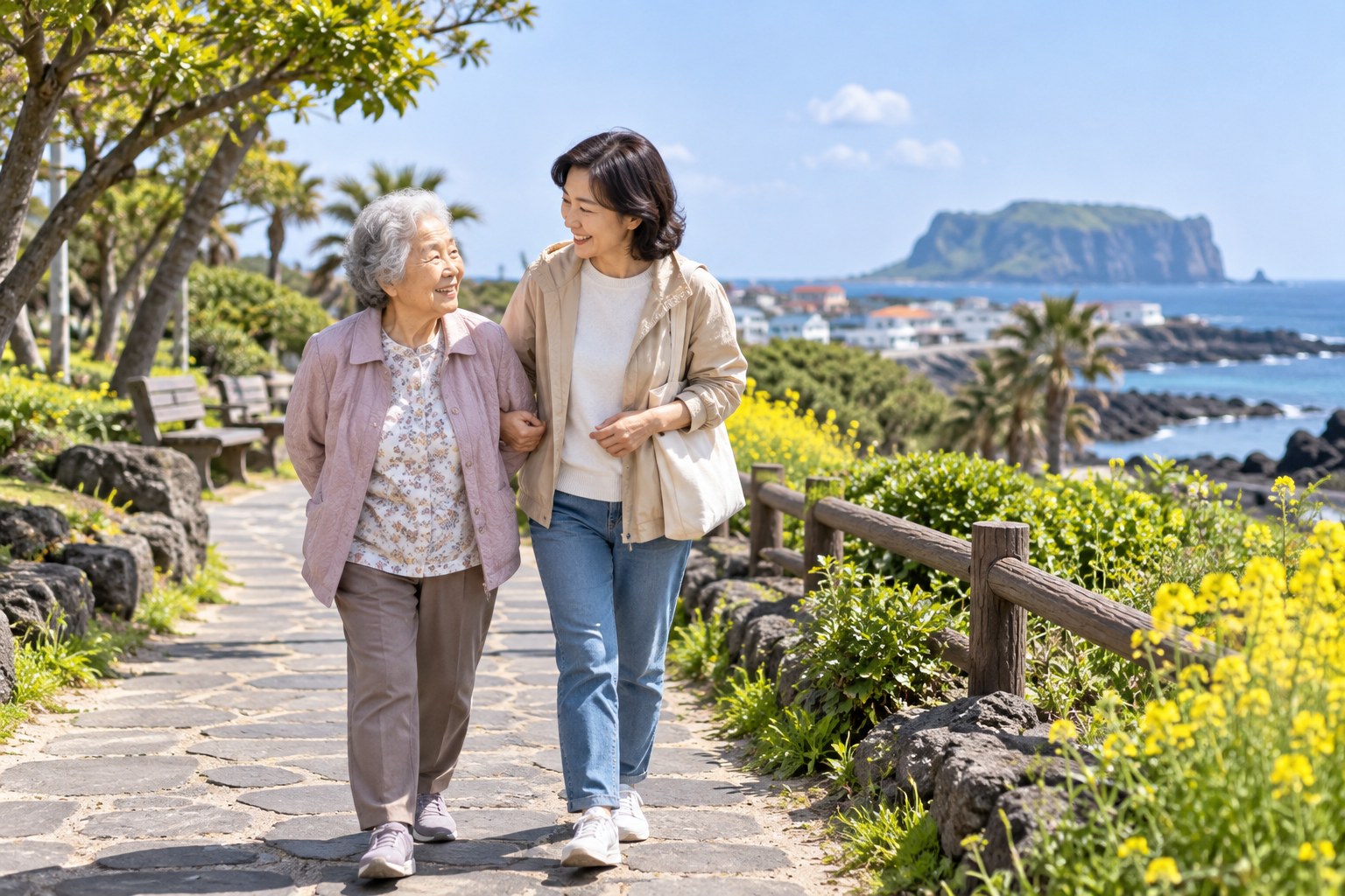 제주 마을 산책로에서 어르신과 걷는 생활 동행